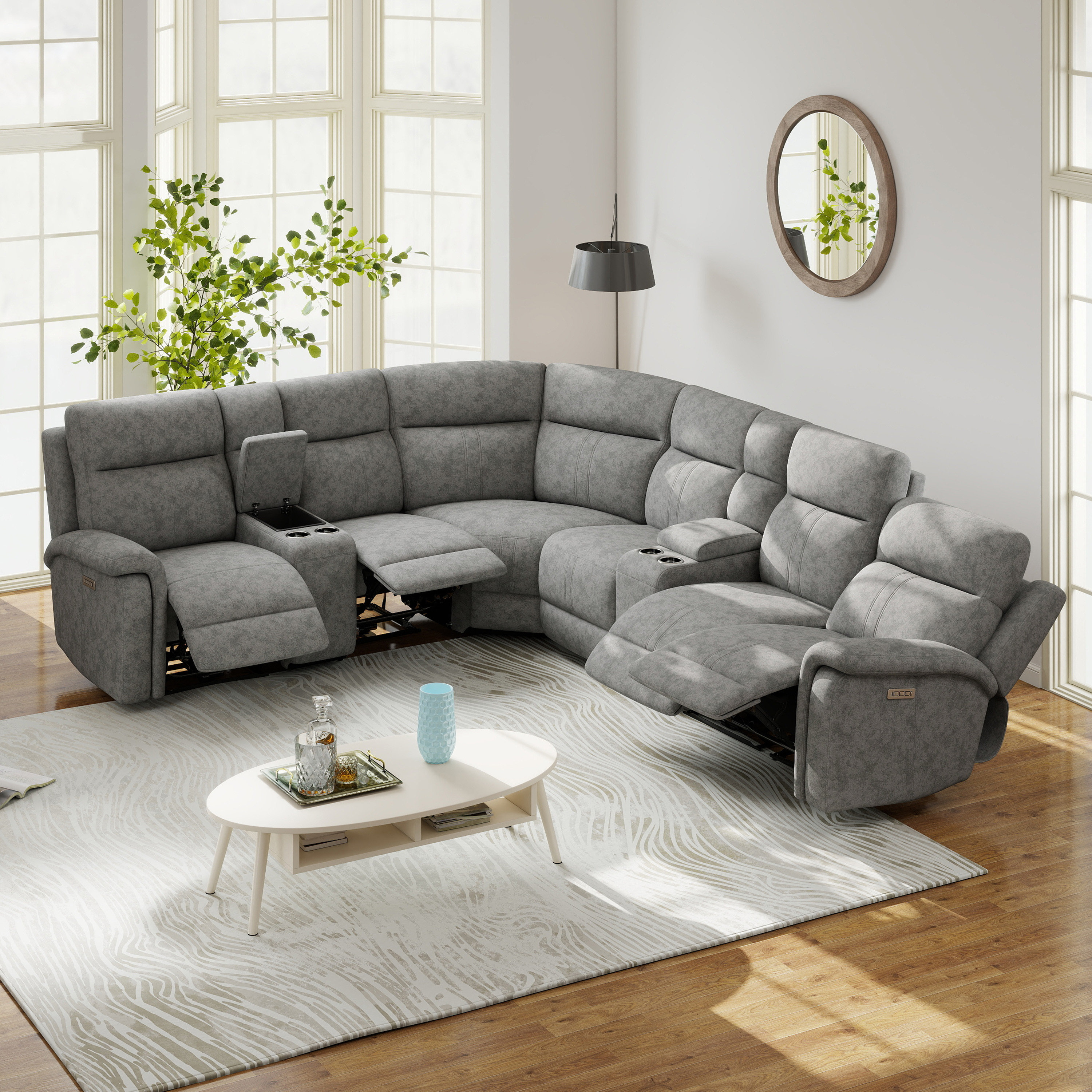 Latitude Run® Satori 8-Piece Power Reclining Sectional & Reviews